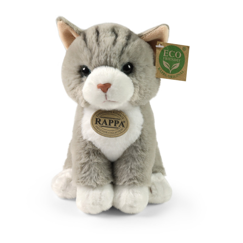 Plyšová kočka šedá sedící 23 cm SOFT COLLECTION