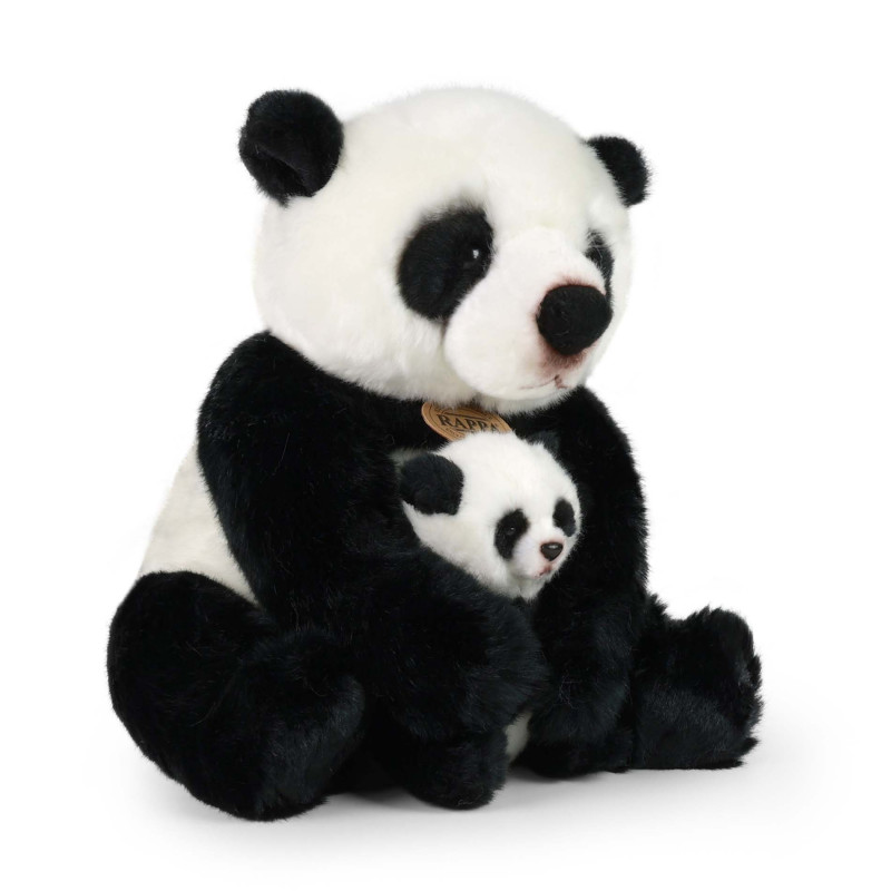 Plyšová panda s mládětem 27 cm ECO-FRIENDLY