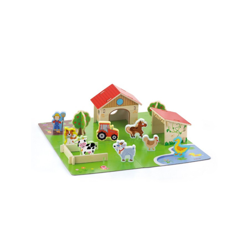 Dřevěné 3D puzzle Viga Farma