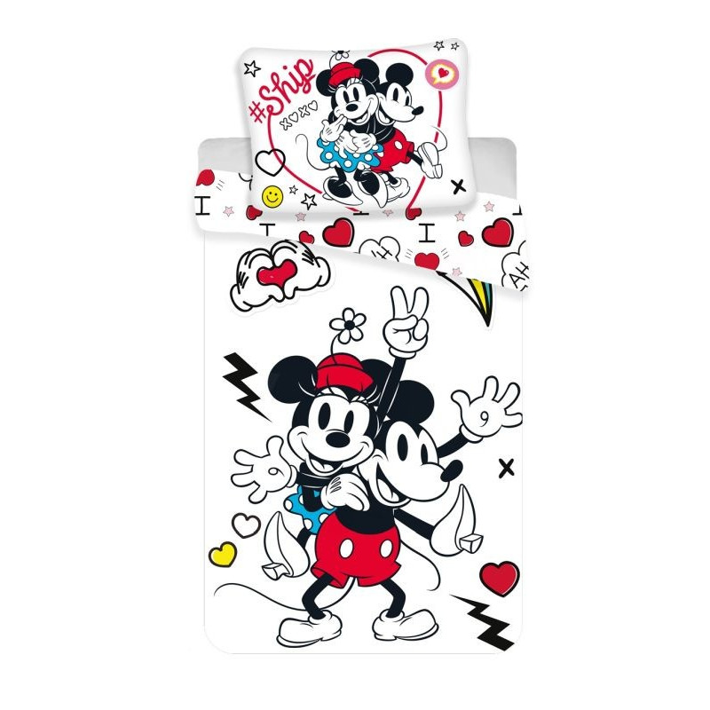 Povlečení Mickey a Minnie Retro Heart