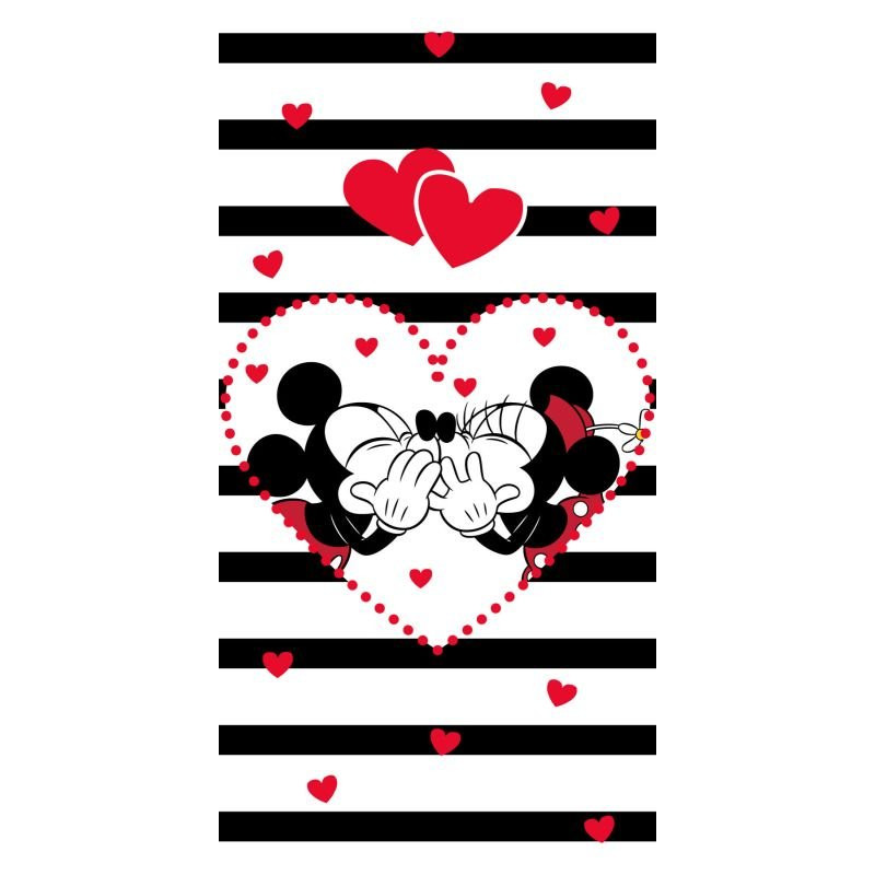 Osuška Mickey Minnie stripes