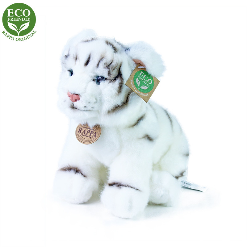 Plyšový tygr bílý 25 cm ECO-FRIENDLY