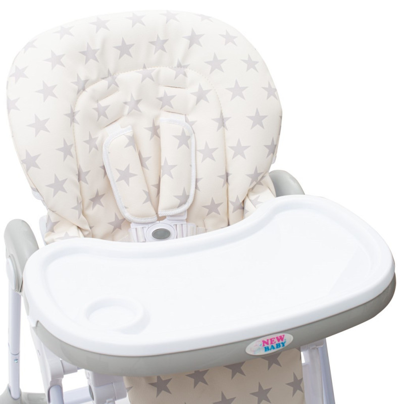 Jídelní židlička NEW BABY Gray Star