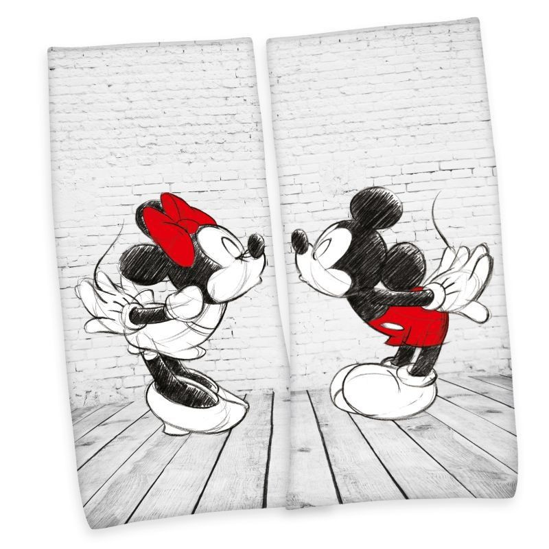Sada 2 ks osušek Mickey a Minnie 80x180