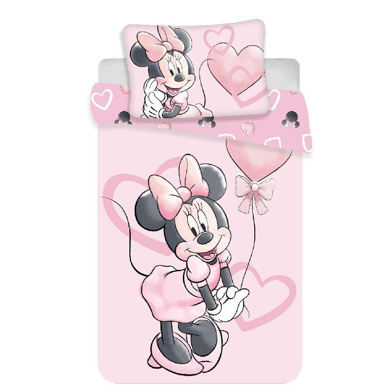 Povlečení do postýlky Minnie Pink Heart