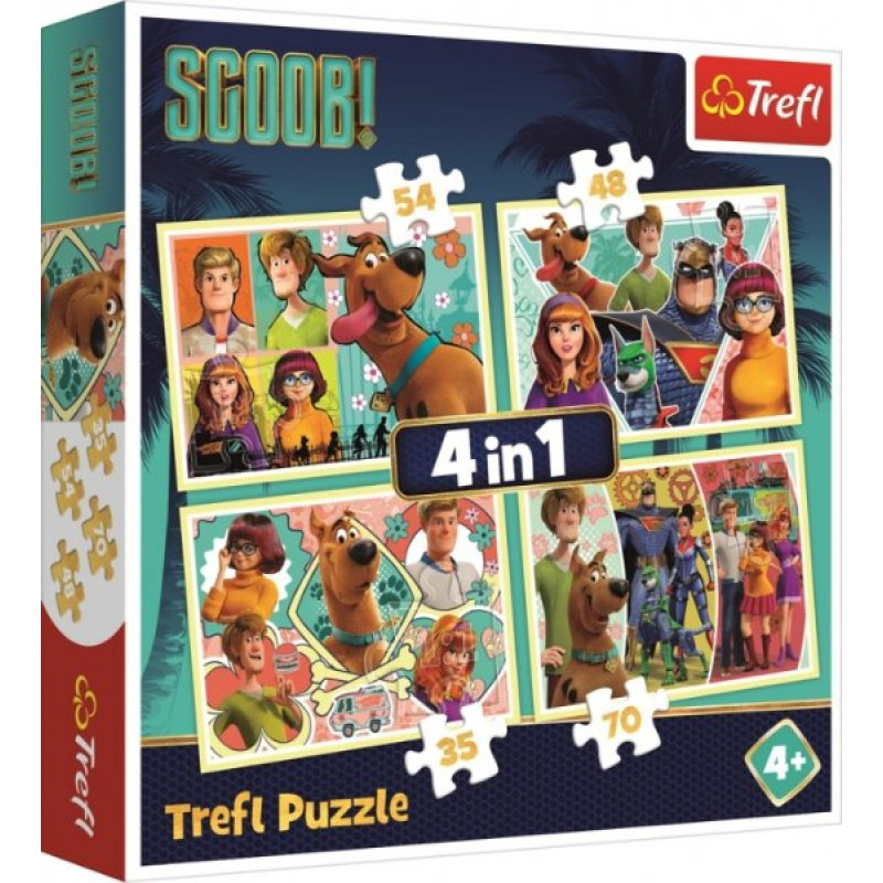 PUZZLE SCOOBY DOO A PŘÁTELÉ 4v1