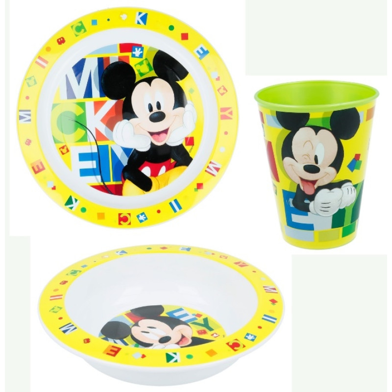 PLASTOVÝ  SET MICKEY 3-dílný