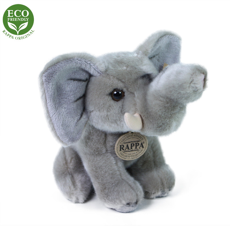 Plyšový slon sedící 18 cm ECO