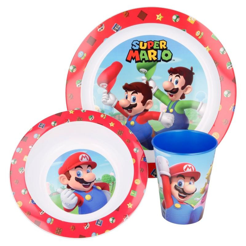 PLASTOVÝ SET SUPER MARIO 3-dílný