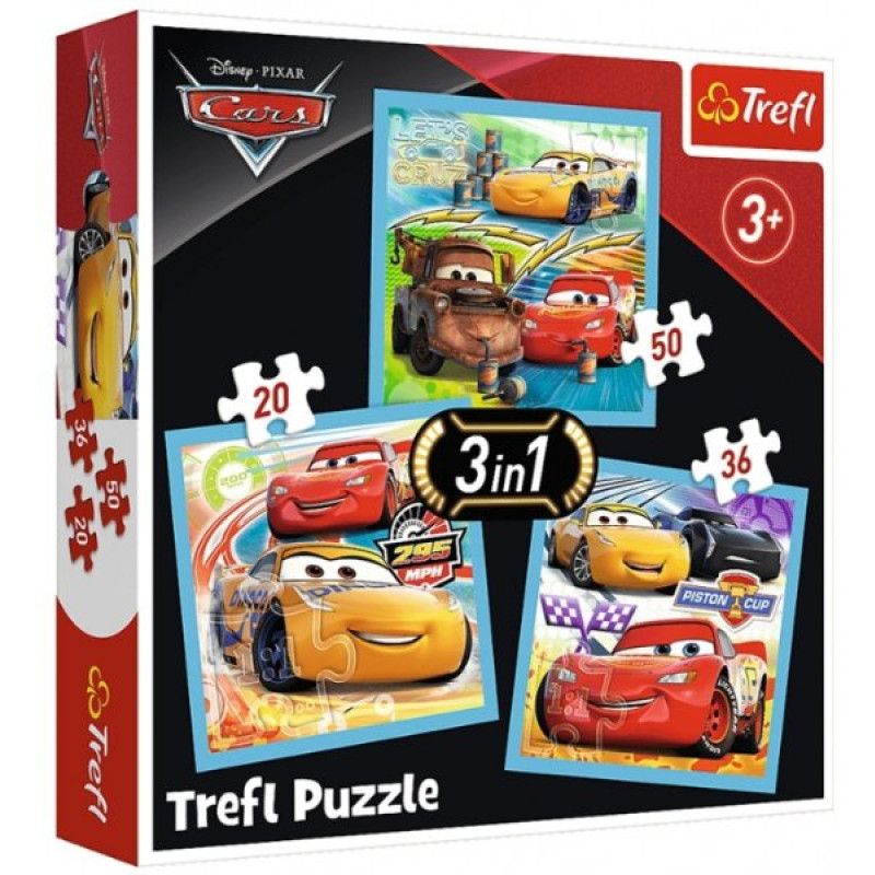 PUZZLE CARS PŘÍPRAVA NA ZÁVOD 3v1