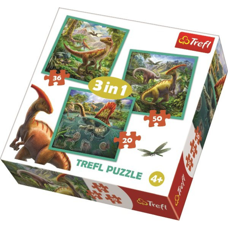 PUZZLE DINOSAUŘI  3v1