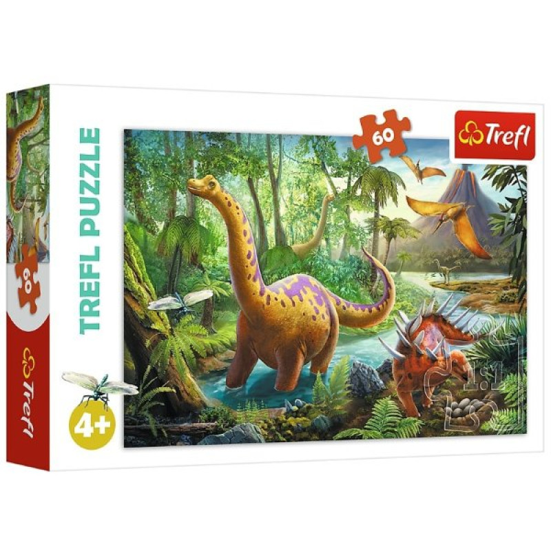 PUZZLE DINOSAUŘI NA CESTÁCH 60 dílků