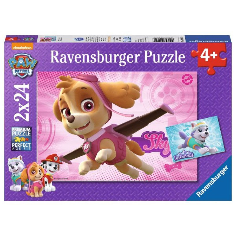 PUZZLE PAW PATROL Skye a Everest 2x24 dílků