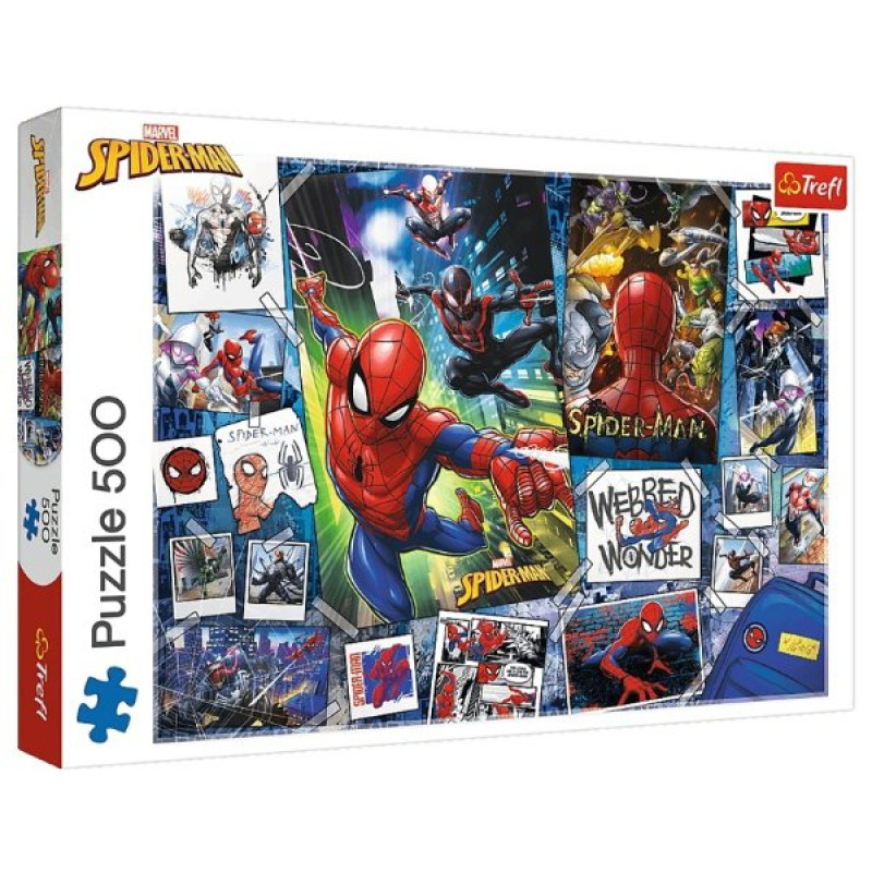 PUZZLE SPIDERMAN PLAKÁTY S HRDINOU 500 dílků