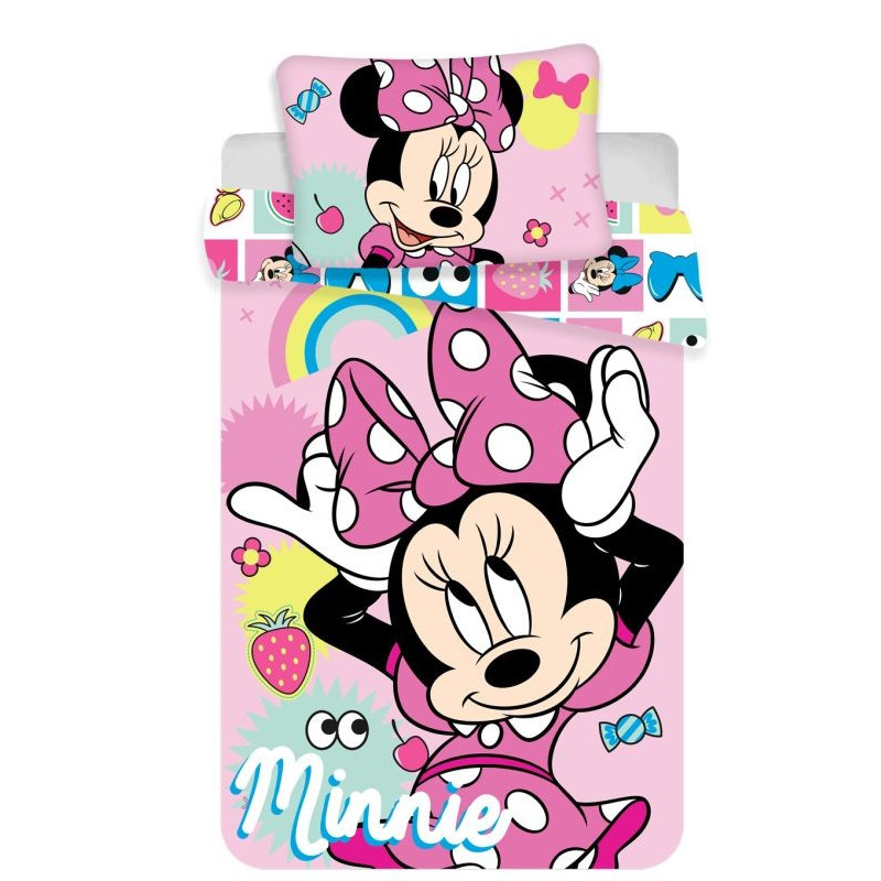 Povlečení do postýlky Minnie pink square