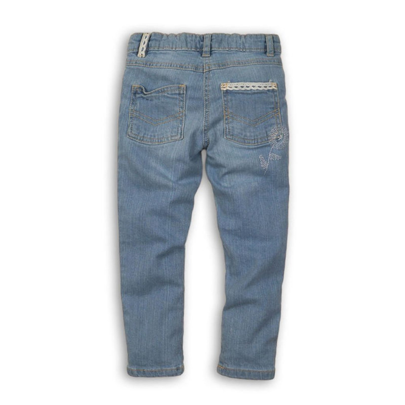 Kalhoty džínové s elastenem Výšivka