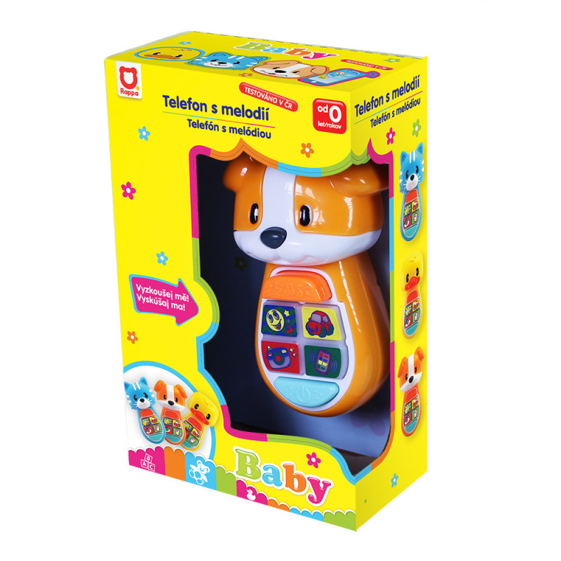 Telefon se zvukem a světlem pes
