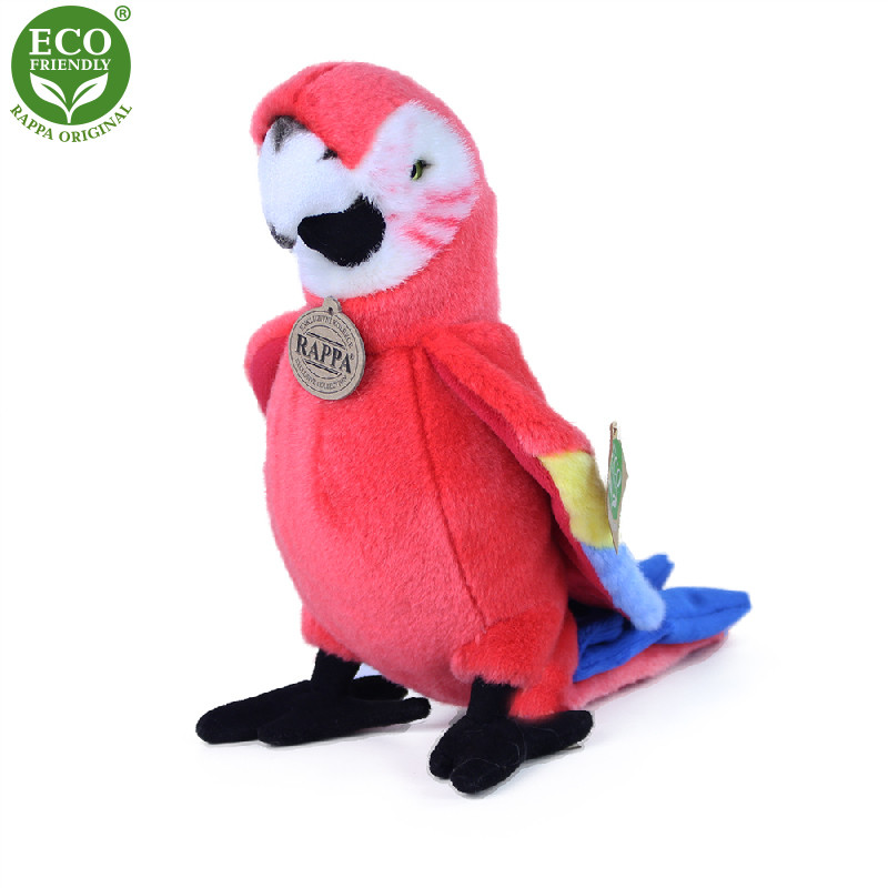 Plyšový papousek ARA 25 cm ECO-FRIENDLY
