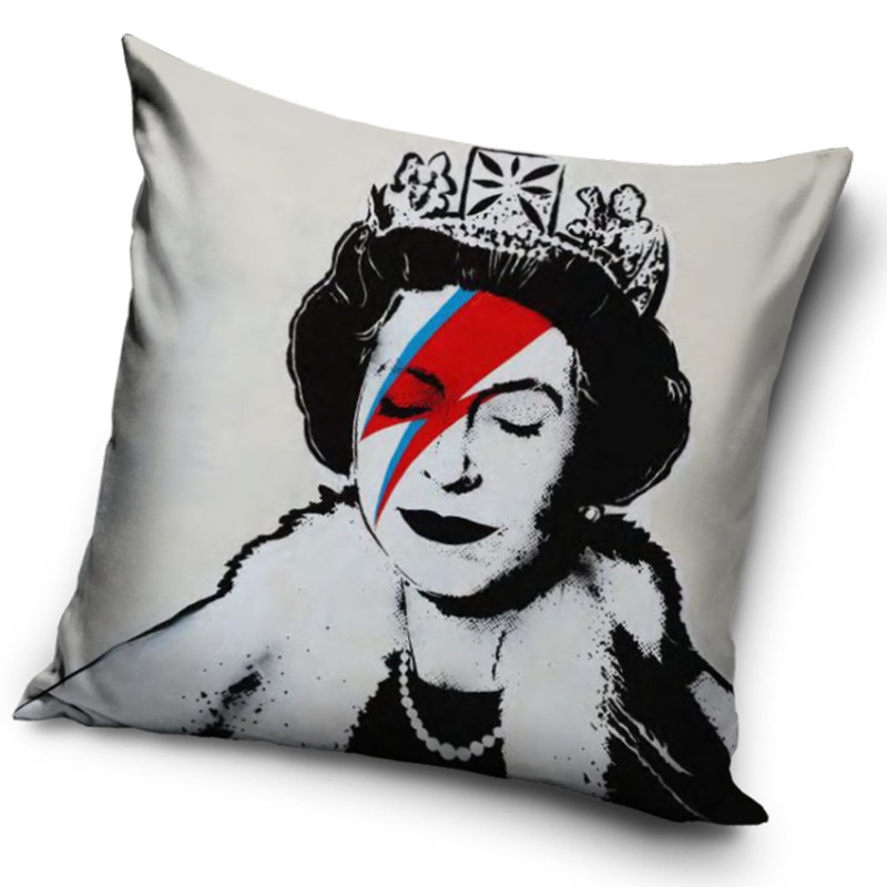 Plyšový povlak na polštářek Banksy Queen Ziggy