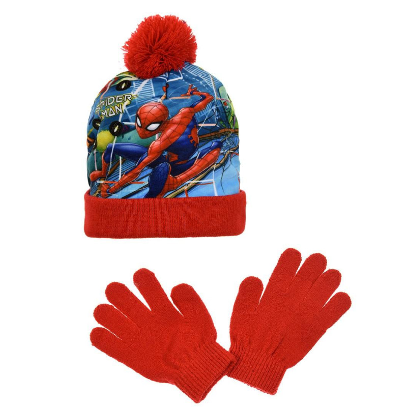 Čepice a rukavice Spiderman