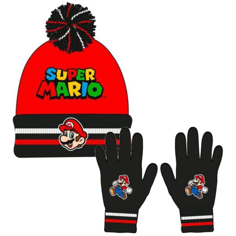 Čepice a rukavice Super Mario