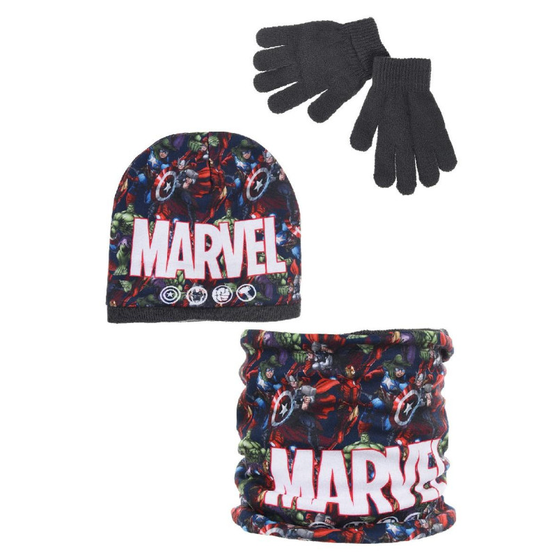 Čepice, rukavice a nákrčník Avengers