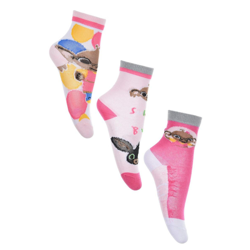 Ponožky Králíček Bing 3ks růžová