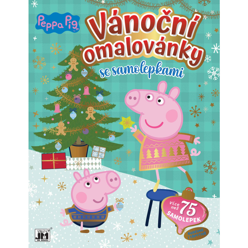 Vánoční omalovánka se samolepkami Prasátko Peppa