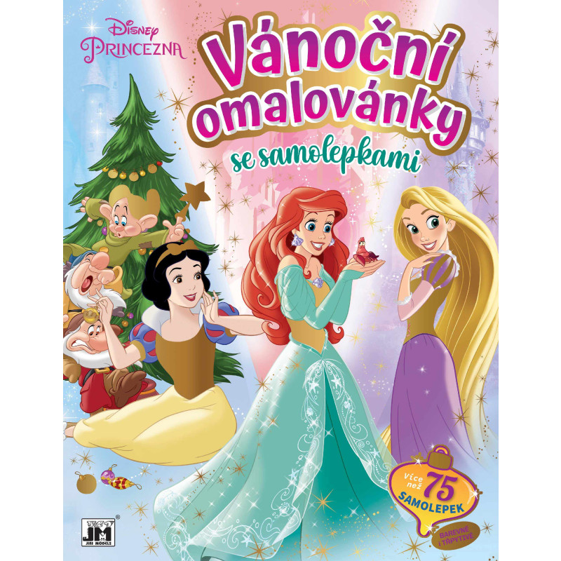 Vánoční omalovánka se samolepkami Princezny