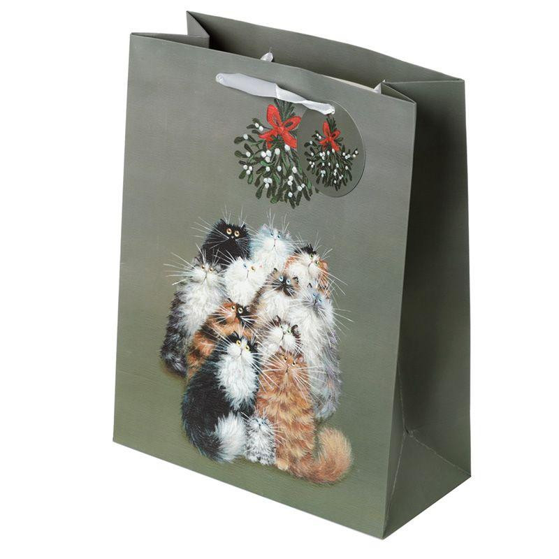 Vánoční dárková taška Kočky