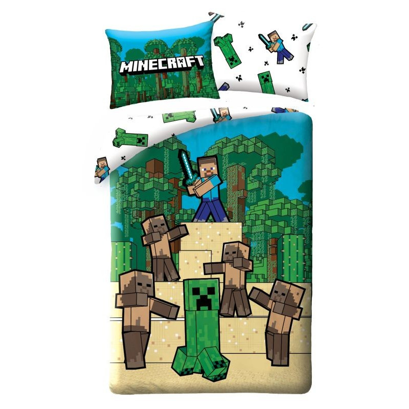 Povlečení Minecraft Creeper a Steve