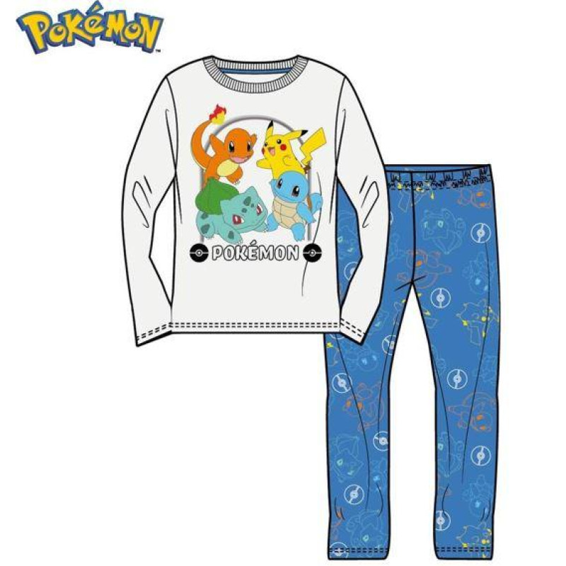 Pyžamo Pokémon Pikachu a jeho tým
