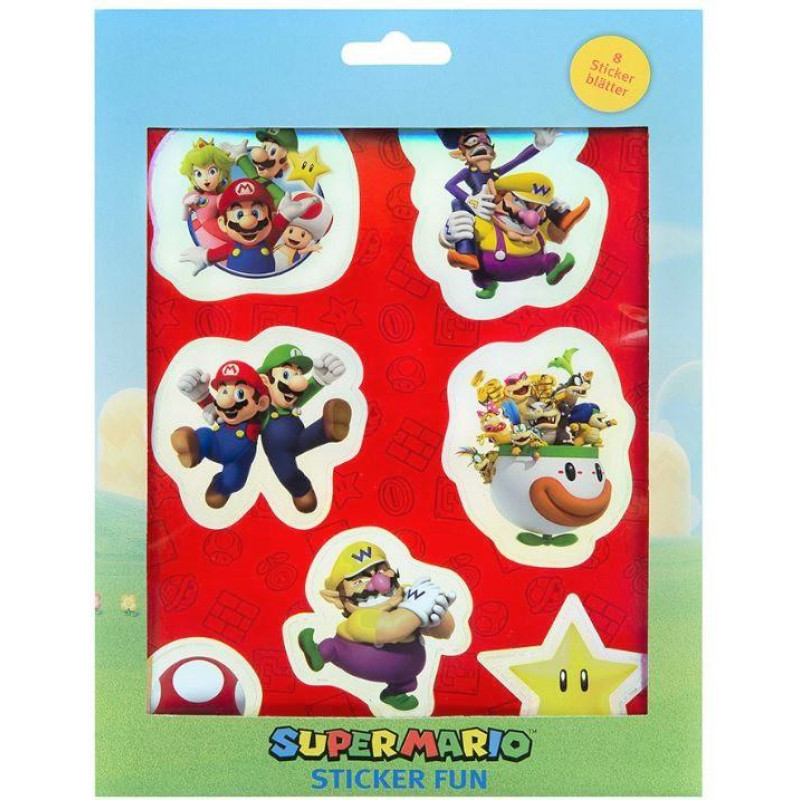 Samolepky Super Mario 8archů