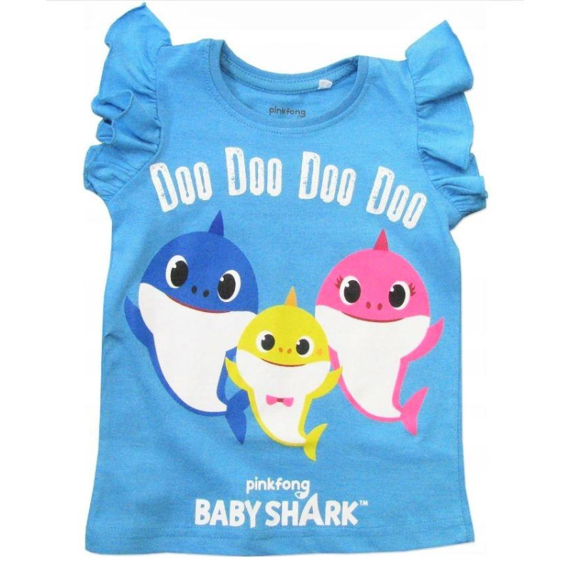 Tričko Baby Shark family modrá