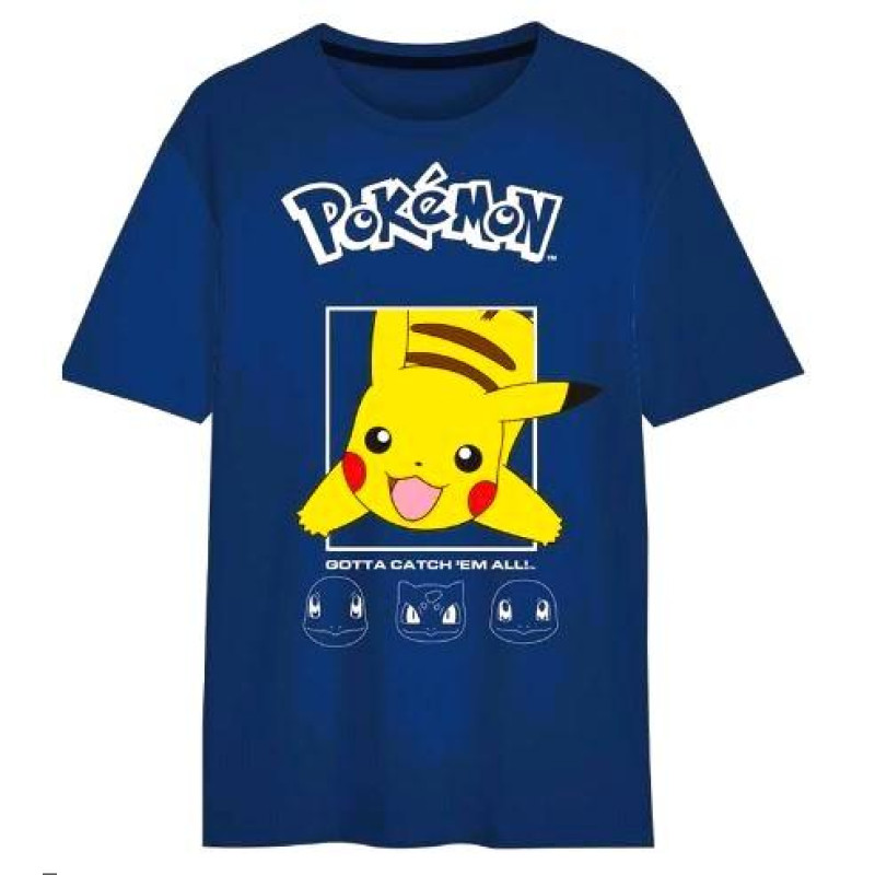 TRIČKO POKÉMON Pikachu krátký rukáv modrá