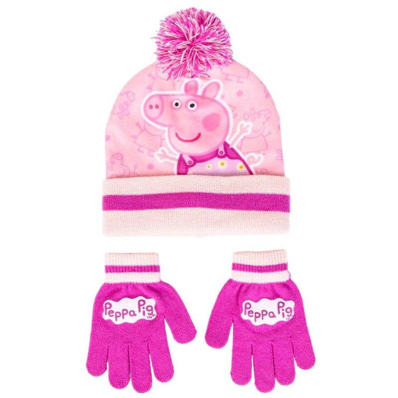 Souprava čepice a rukavice Peppa Pig