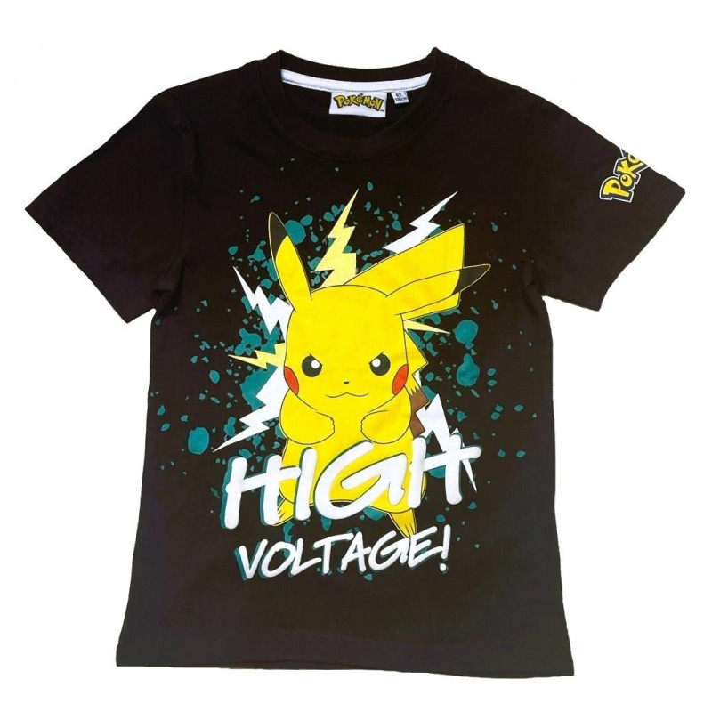 Tričko pokémon Pikachu High Voltage černá