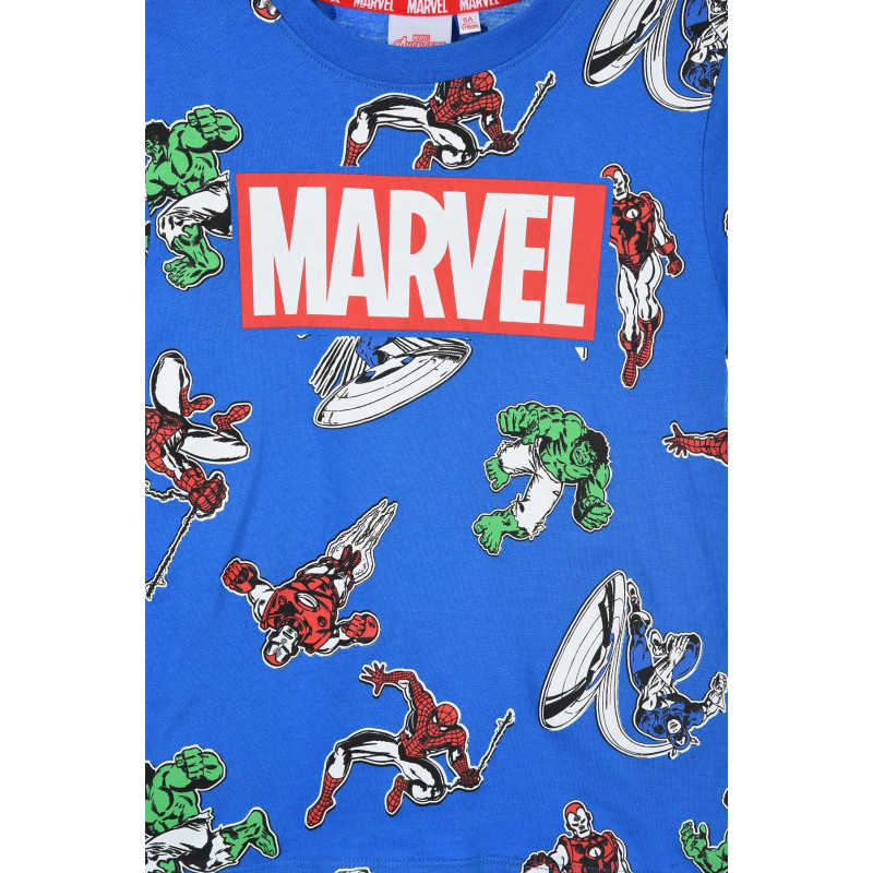 Tričko Marvel Spiderman Iron Man Captain America a Hulk Modrá