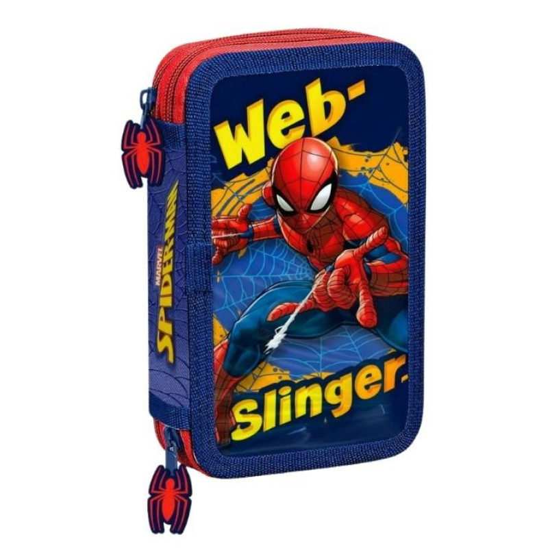 Vybavený Dvoupatrový Penál Spiderman Web - Slinger