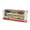 Kovová česká retro tramvaj žlutá 16 cm-otevírací dveře