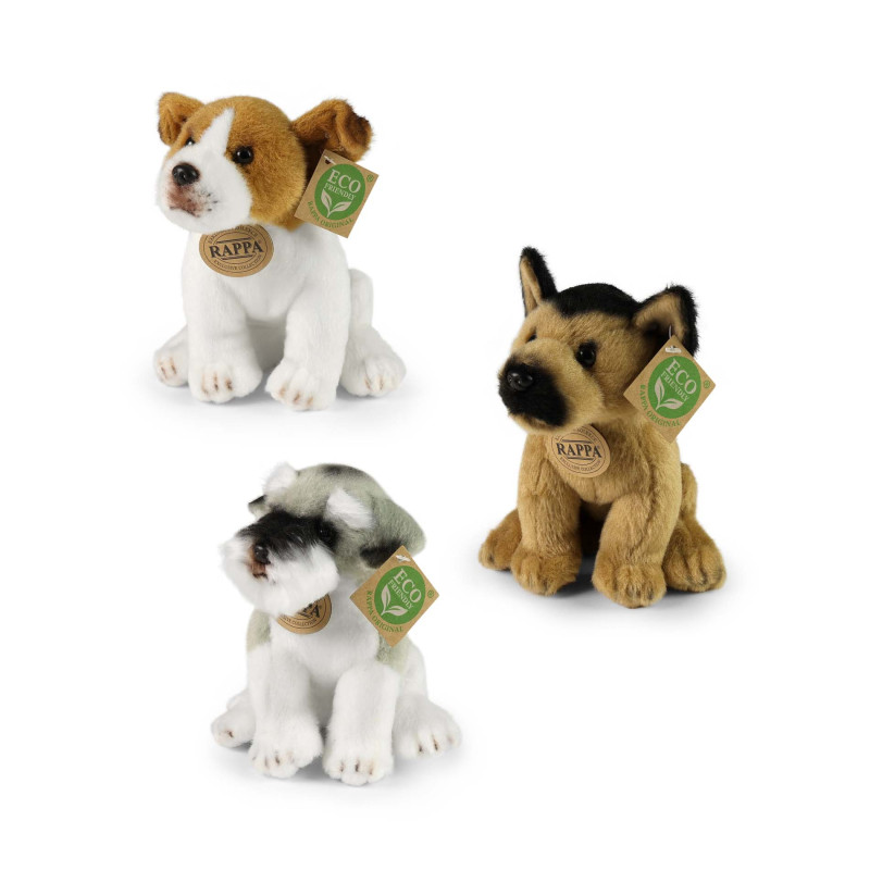 Plyšový pes sedící 20 cm 3 druhy ECO-FRIENDLY