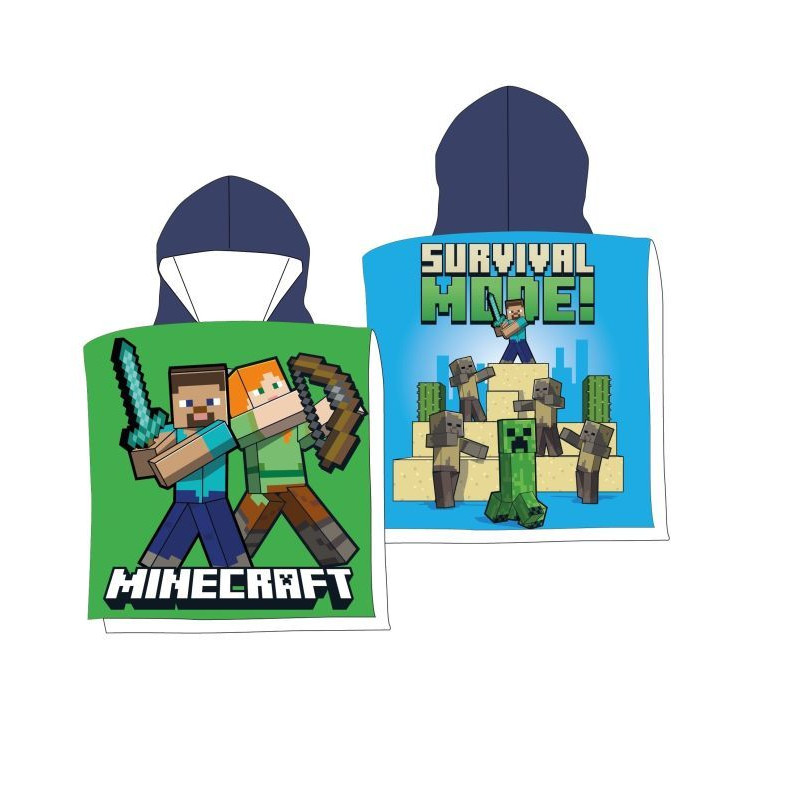 Pončo Minecraft micro Polyester - mikrovlákno, 50/100