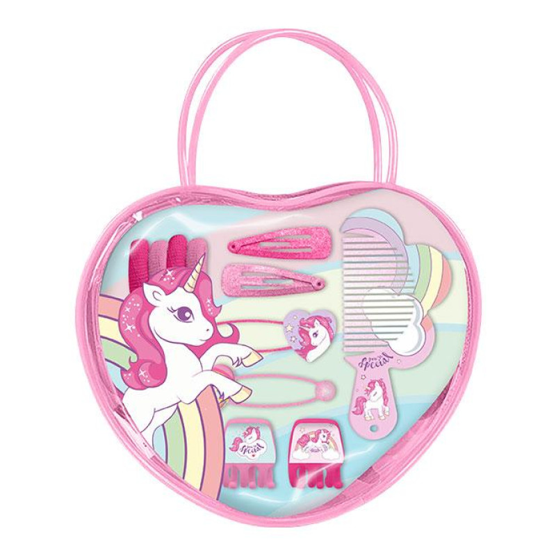 TOALETNÍ TAŠTIČKA S VLASOVÝMI DOPLŇKY UNICORN