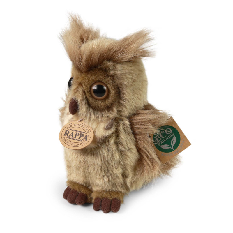 Plyšový sova/výr virginský 16 cm ECO-FRIENDLY