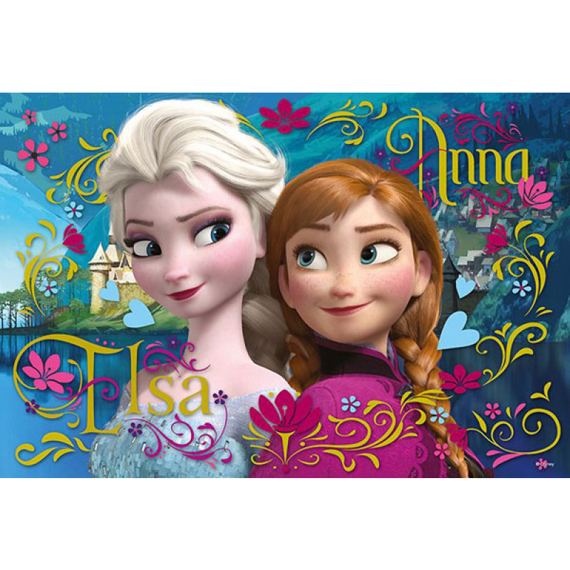 Puzzle Ledové Království Anna a Elsa 100 dílků