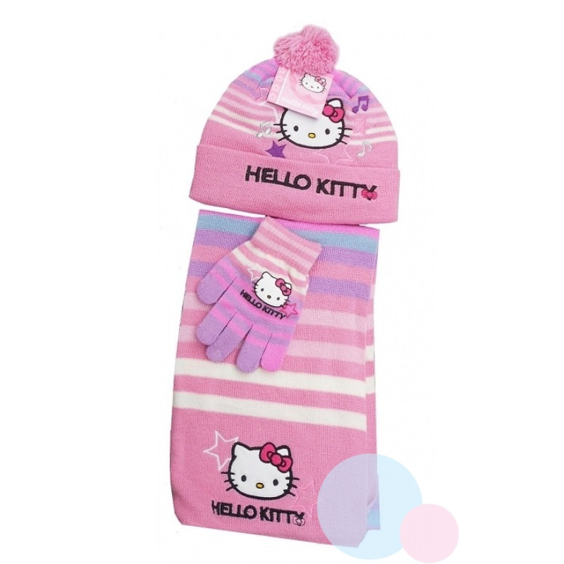 Šála, čepice a rukavice Hello Kitty
