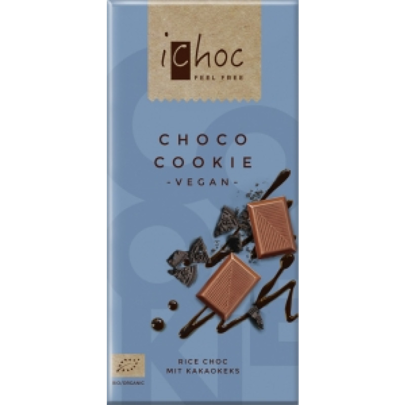 Rýžová čokoláda se sušenkami cookie iChoc BIO