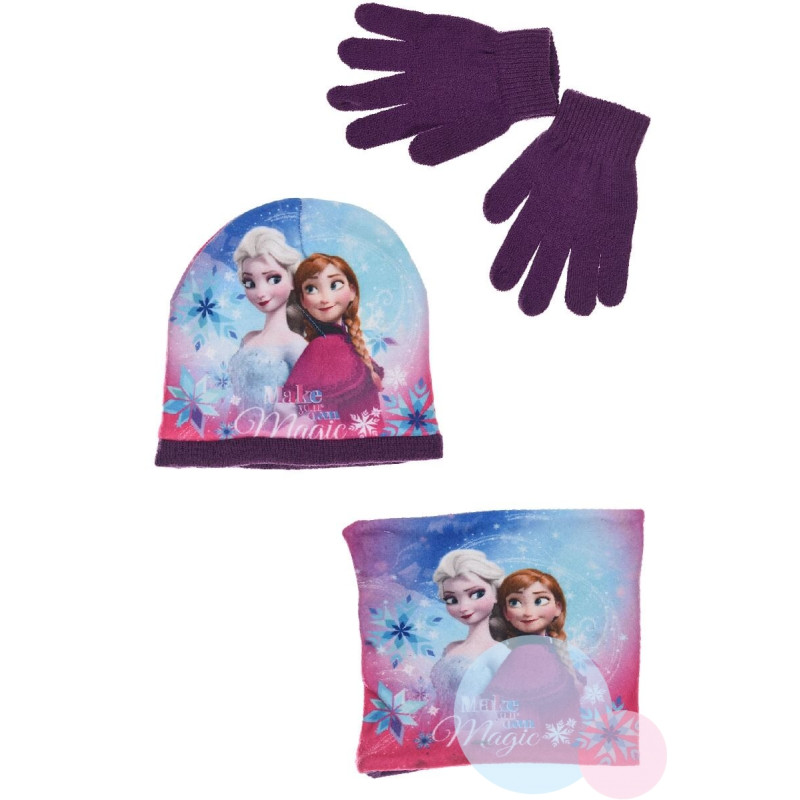 Čepice, rukavice a nákrčník Frozen