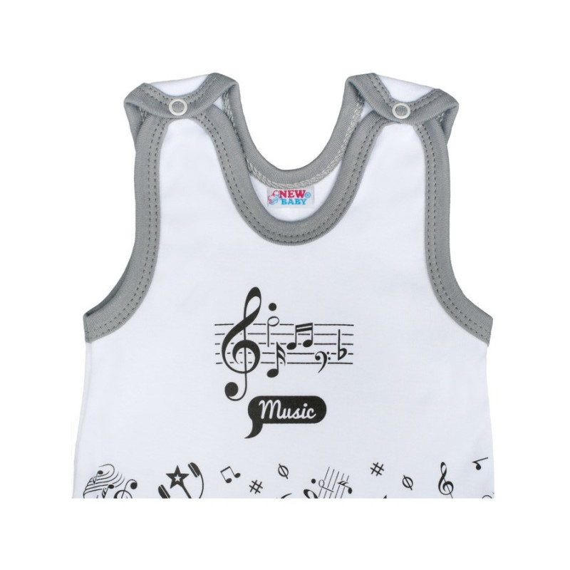 Kojenecké bavlněné dupačky New Baby Music