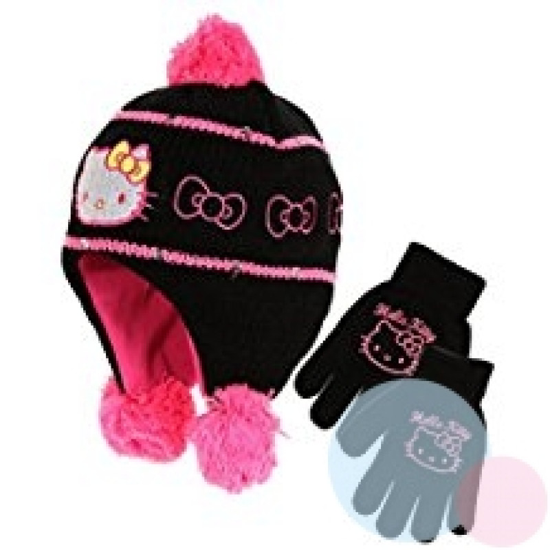 Čepice a rukavice Hello Kitty